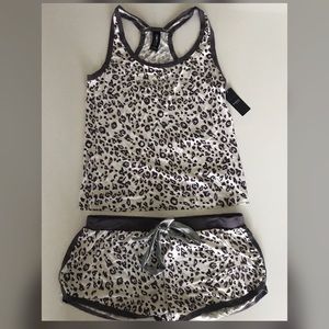 NWT Bebe Leopard Pajamas Size L
